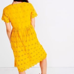 Scalloped Eyelet Midi Dress